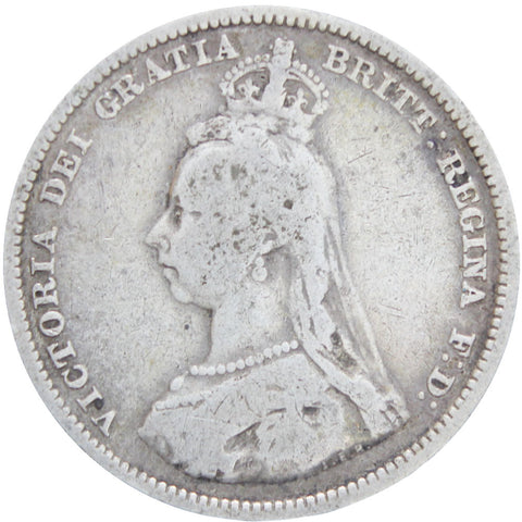Great Britain Queen Victoria 1887 Shilling Silver Coin