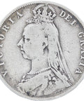 Great Britain Queen Victoria 1890 Half Crown Silver Coin