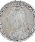 Great Britain Queen Victoria 1892 Shilling Silver Coin