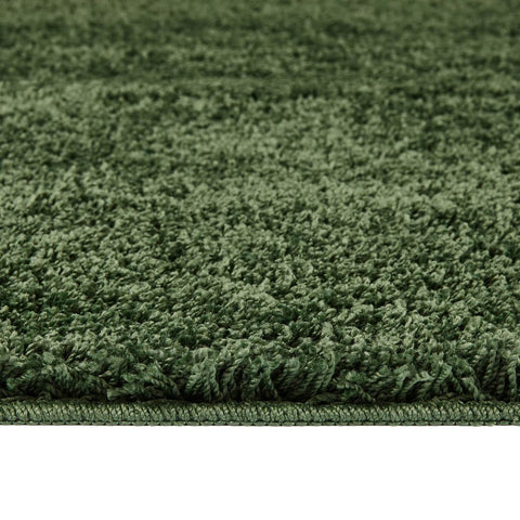 Washable Forest Green Shaggy Rug