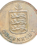 Guernsey 1929 H 2 Doubles Coin
