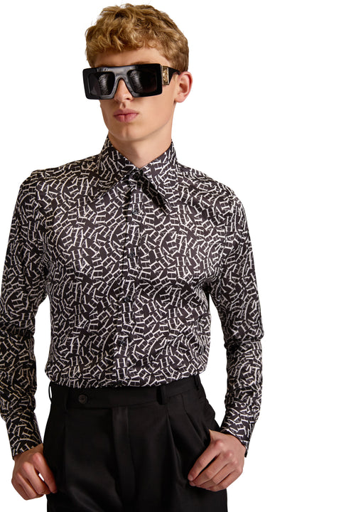 Tailored Fit Monogram Shirt