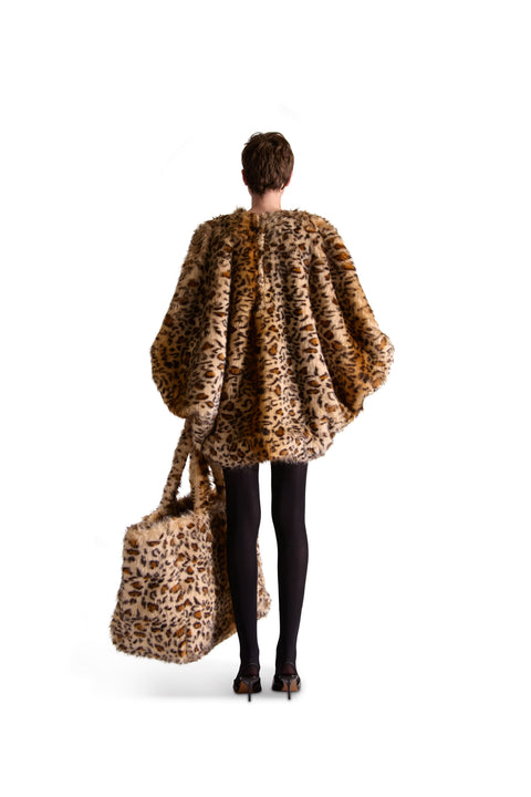 Tasche aus Kunstpelz mit Tiermuster