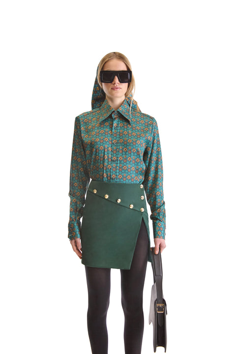 Tailored Fit Monogram Print Shirt