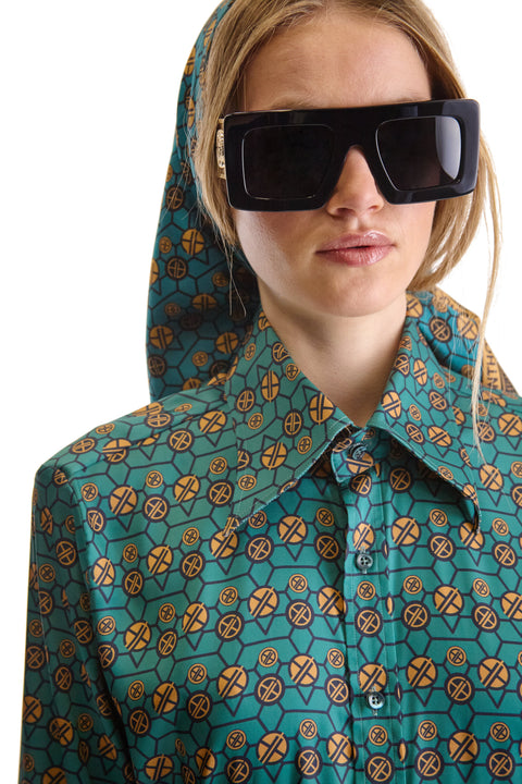 Tailored Fit Monogram Print Shirt