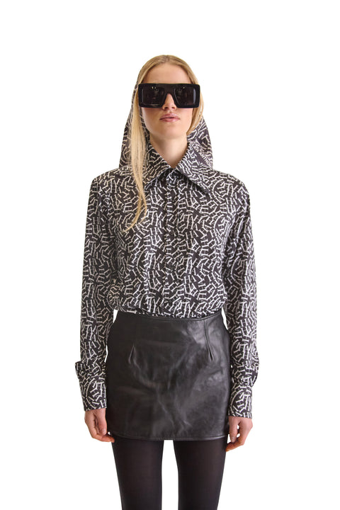 Tailored Fit Monogram Print Shirt