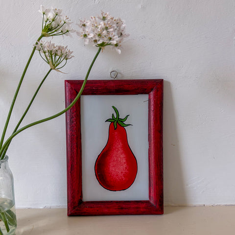 HERITAGE TOMATO Indian glass painting