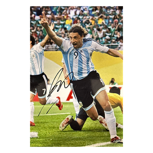 Hern‡n Crespo Signed Argentina 12x8 Image 1