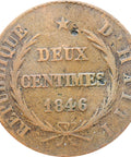 Haiti 1846 2 Centimes Coin