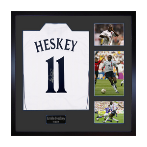 Emile Heskey Signed England Shirt Elite Frame