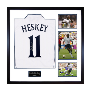 Emile Heskey Signed England Shirt Elite Frame
