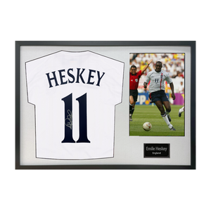 Emile Heskey Signed England Shirt Classic Frame