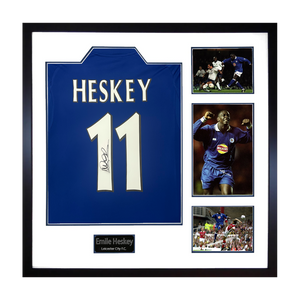 Emile Heskey Signed Leicester City Shirt Elite Frame