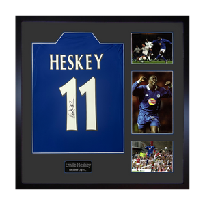 Emile Heskey Signed Leicester City Shirt Elite Frame