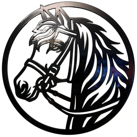 Round Horse Head Wall Art – 30cm