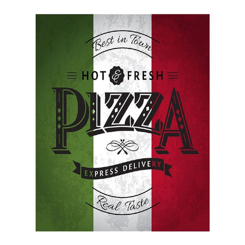 Hot and Fresh Pizza Italy Metal Wall Sign