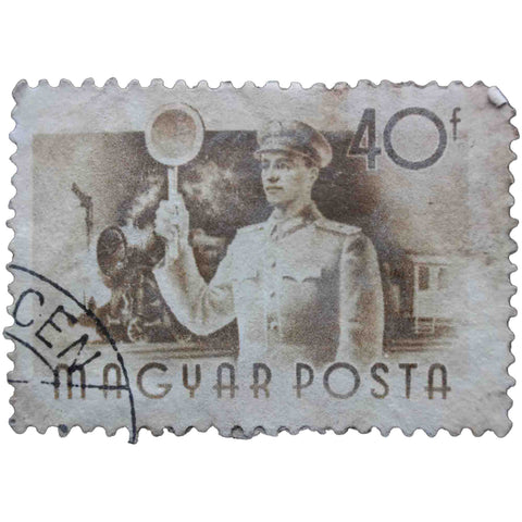 Hungary 1955 40 Hungarian Fillér Used Postage Stamp Railwayman