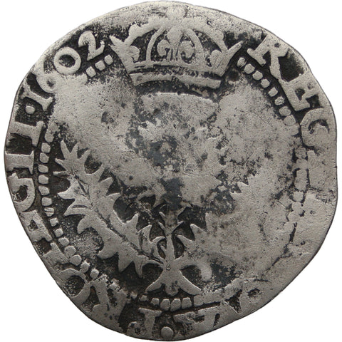 1602 ¼ Thistle Merk James VI Scotland Coin 8th Coinage