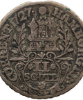1727 IHL 2 Shillings Hanseatic city of Hamburg Coin Germany
