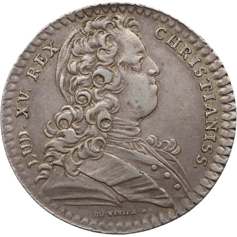1728 France Louis XV Token Silver Bello Pacique Laborat