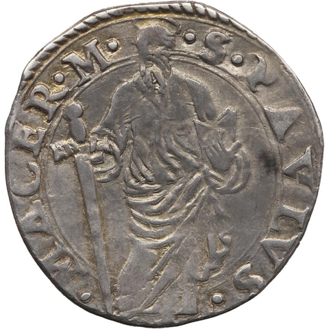 1534-1549 1 Grosso Macerata Papal States Paul III Coin