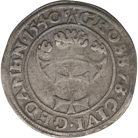 1540 Groschen Sigismund I Stary Kingdom of Poland Gdańsk Coin