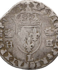 1561 L Teston Charles IX France Henri II Coin Bayonne Mint Silver
