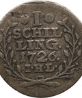 1726 IHL 1 Shilling Hanseatic city of Hamburg Coin Germany