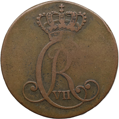 1787 1 Sechsling Duchies of Schleswig and Holstein Christian VII Coin
