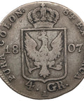 1807 A 4 Groschen Prussia Frederick William III Coin Berlin Mint