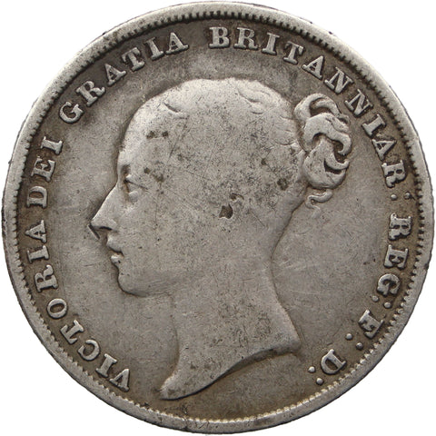 1838 Shilling Victoria Coin Silver GB