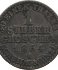1864 A 1 Silbergroschen Prussia Germany Coin William I Berlin Mint 