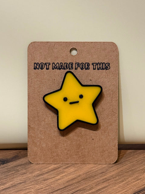 Unimpressed Star Pin Badge | Funny 3D Printed Pin | Quirky Gift