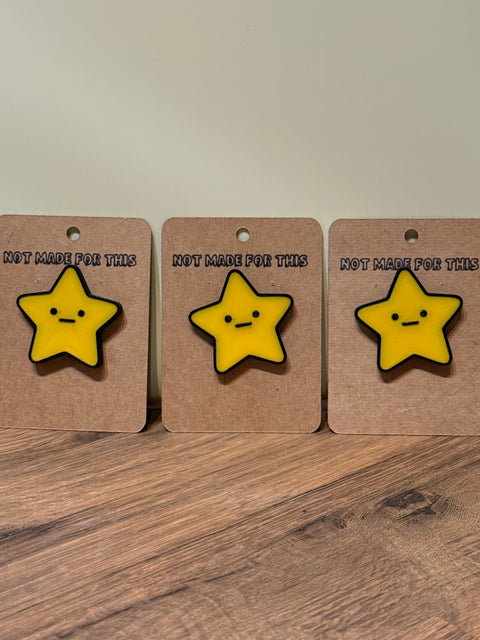 Unimpressed Star Pin Badge | Funny 3D Printed Pin | Quirky Gift