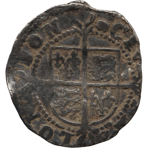 1592-1595 Half Groat Elizabeth I Coin 6th issue Silver London Mint
