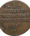 1787 1 Sechsling Duchies of Schleswig and Holstein Christian VII Coin