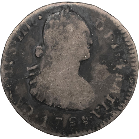 1794 NGM 1 Real Guatemala Coin Charles IV Silver