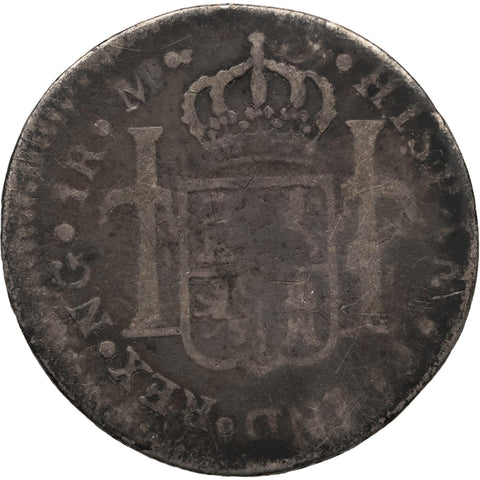 1794 NGM 1 Real Guatemala Coin Charles IV Silver