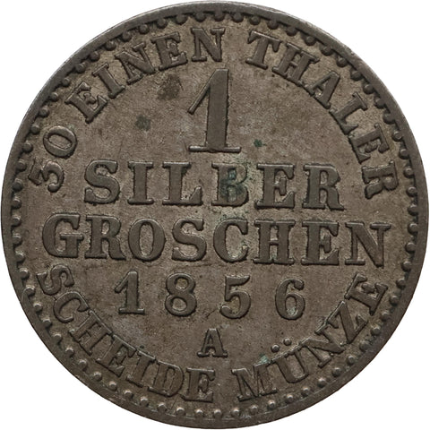 1856 A 1 Silbergroschen Prussia Germany Coin Frederick William IV Berlin Mint