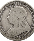 1896 Shilling Victoria Queen Coin GB