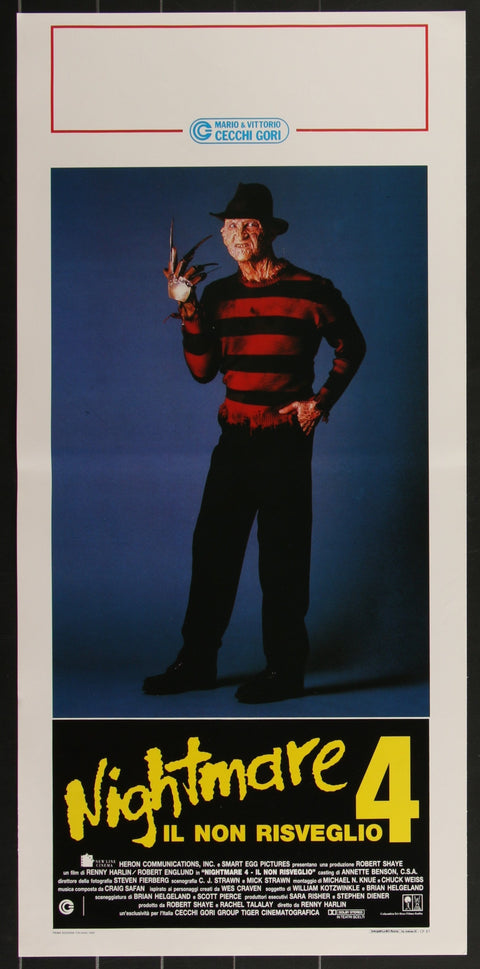 A Nightmare On Elm Street 4: The Dream Master (1988) Affiche de film originale italienne