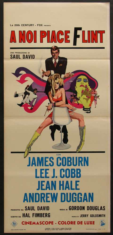 In Like Flint (1967) Affiche de film originale italienne (Locandina)