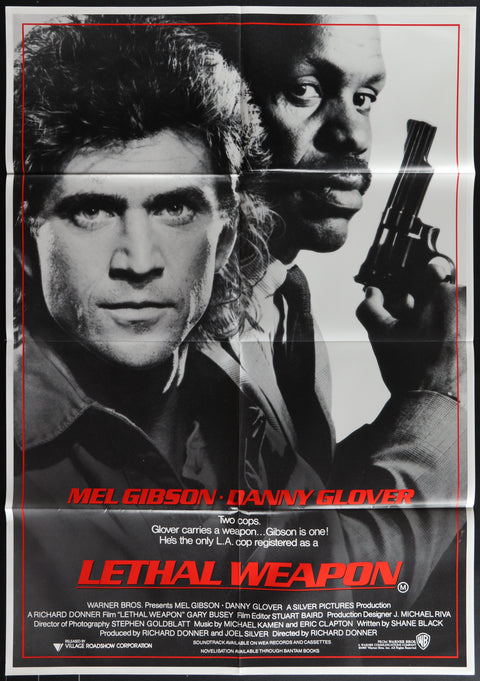 Affiche de film originale australienne (One Sheet) de Lethal Weapon (1987)