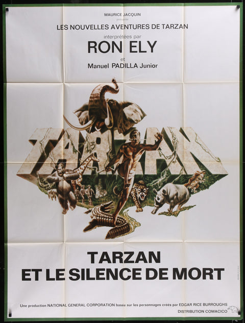 Tarzans tödliches Schweigen (1976) Originales französisches Filmplakat (einteilig)