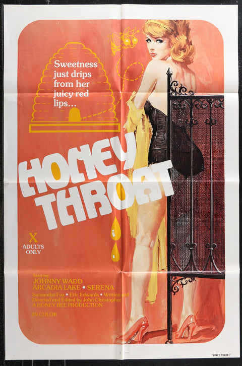 Affiche de film originale américaine (One Sheet) de Honey Throat (1980)