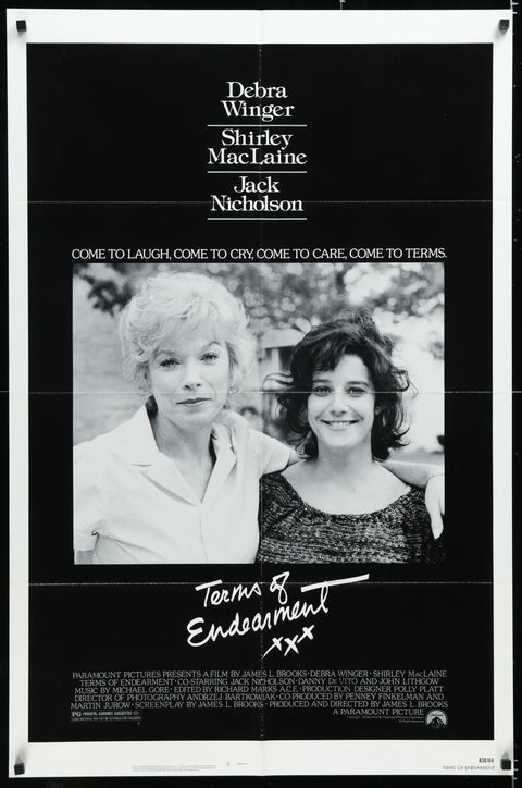 Affiche de film originale américaine (One Sheet) du film "Terms Of Endearment" (1983)