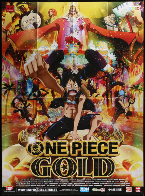 Affiche de film originale française à un panneau pour One Piece Gold (2016)