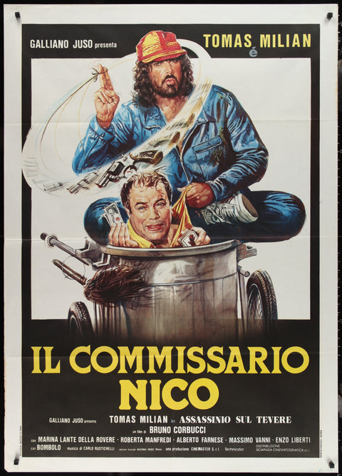 Affiche de film italienne originale à un panneau pour le film "Assassination on the Tiber" (1979)