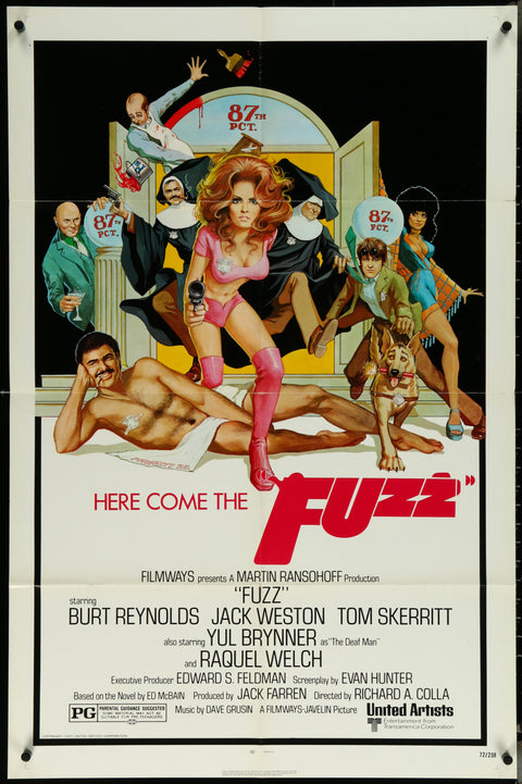 Affiche de film originale américaine (One Sheet) de Fuzz (1972)