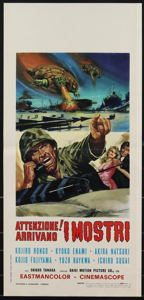 Gamera vs Barugon (1969) Original Italian Locandina Movie Poster